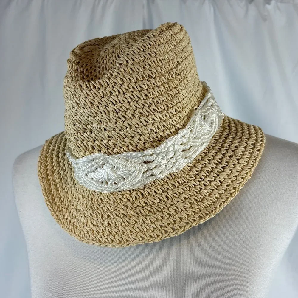 Physician Endorsed Makena Crochet Toyo Hat OS Packable Vacation Cruise Travel